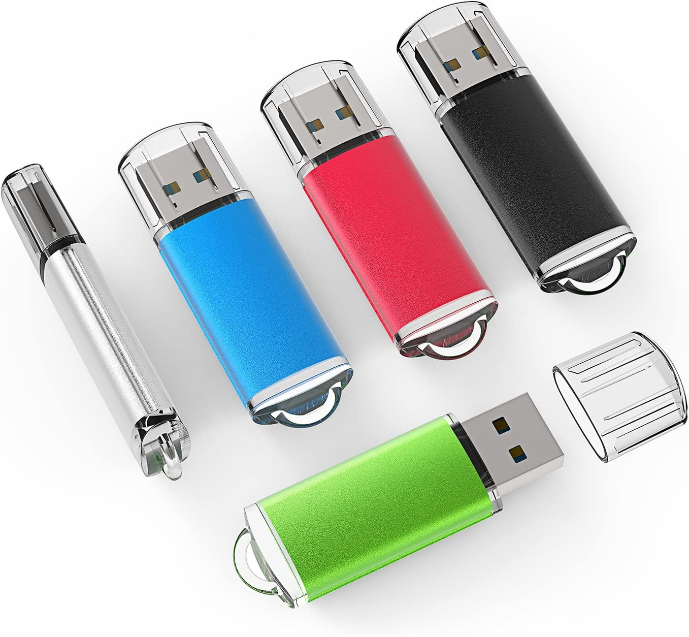 USB Flash Drive 5 Pack 32GB USB 2.0 Flash Drive Memory Stick USB Drive Jump Driv-image