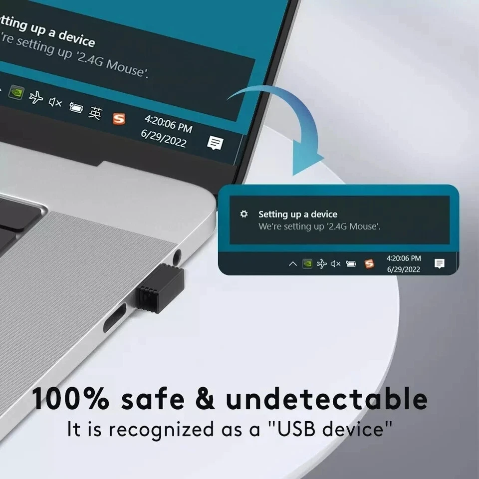 USB Mouse Jiggler Mover Shaker – Undetectable, Plug & Play, Keeps PC Awake Uk.. - Image 4 of 4