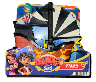Nickelodeon Santiago Of The Seas Bonnie Bones Figure & El Calamar Ship Pirate