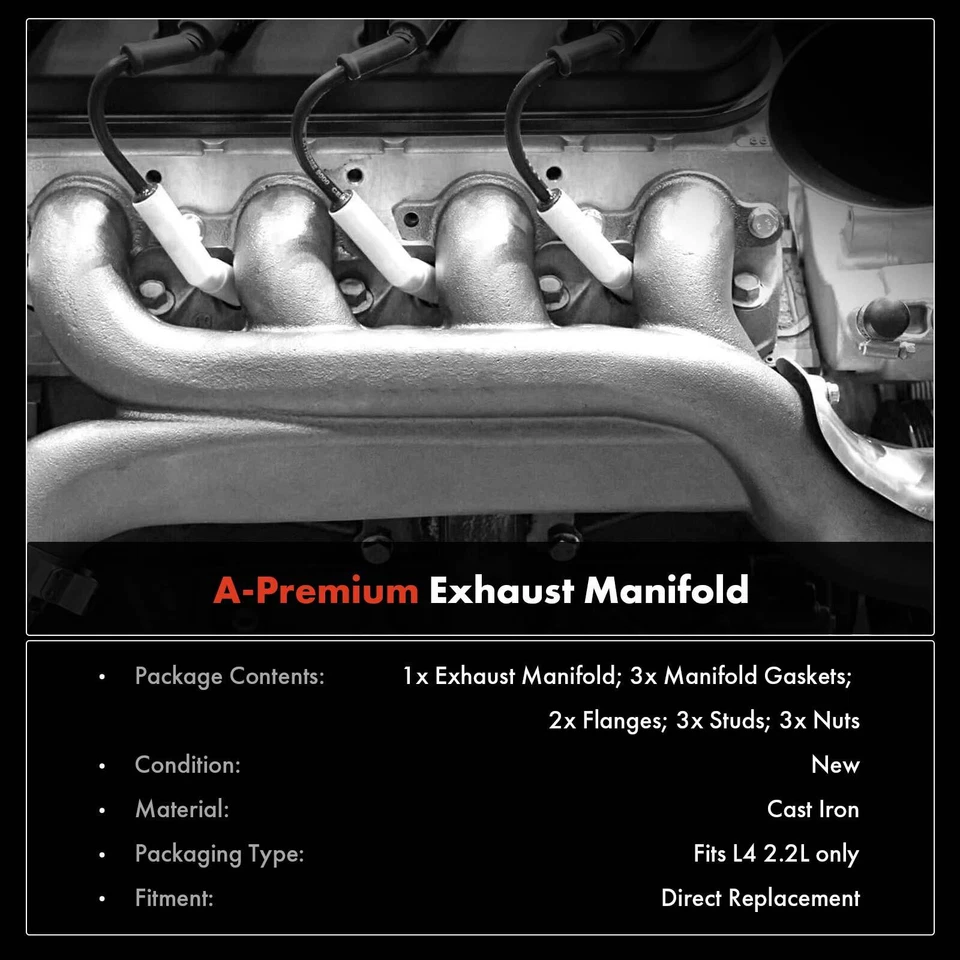 Colector de escape con junta para camioneta Toyota 4Runner 1985 1986-1995 Celica 1985 Foto 2 de 4