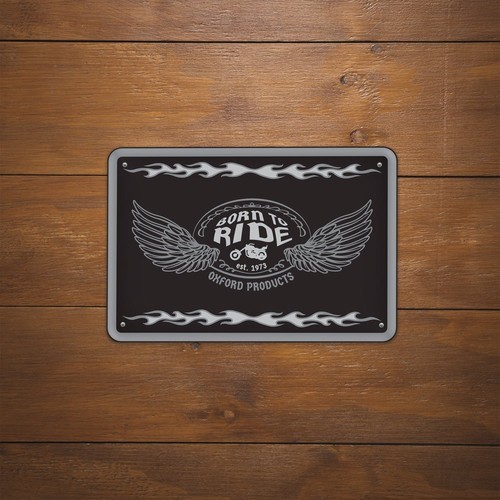 Oxford Metal Sign Garage Door Plate For Bikers 30X20cm Riding Motorcycle Plaque - Picture 11 of 14