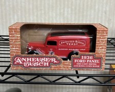 Ertl Budweiser Anheuser-Busch 1936 Ford Panel Die-Cast locking coin Bank H868