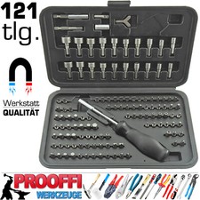 121-tlg Sicherheits Spezial Stecknuss Bits Set Torx Hexagon Vielzahn Flügel Kant