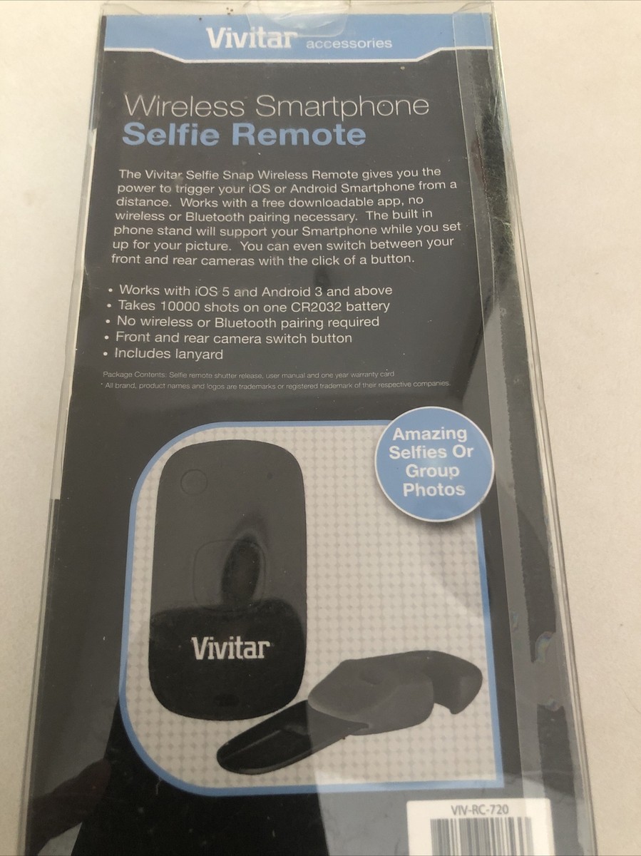 Vivitar Selfie Snap Wireless Remote Black NIB | eBay