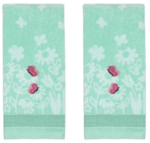 Celebrate Spring Easter Embroidered Floral Butterfly Bath Hand Towels 2-Pack - Picture 8 of 10