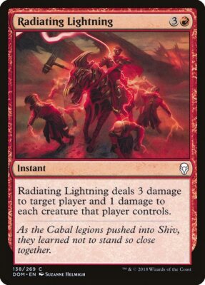 RADIATING LIGHTNING x4 mtg NM-M Dominaria 4 Common