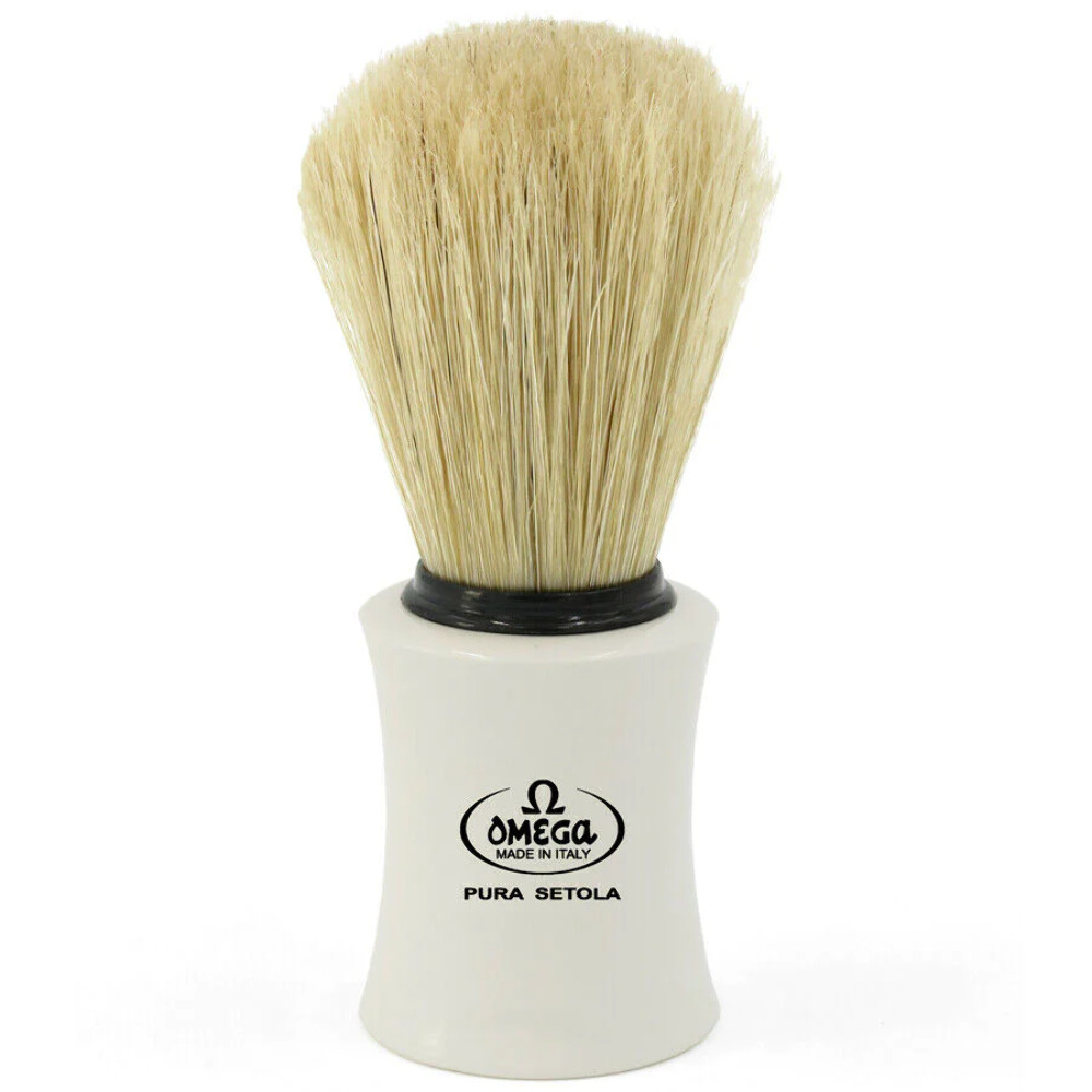 Omega Classic Pure Bristle Shaving Brush, Handcrafted in Italy