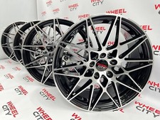 BMW 666M Style 20" inch Black Machined Face Alloy Wheels 5x120 3/4/5/6/7 Series