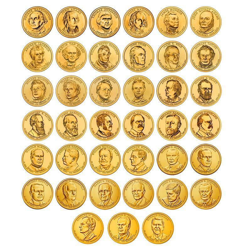 US PRESIDENTIAL DOLLARS 2007-2016 US Uncirculated Dollar