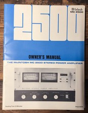 McIntosh MC-2500 MC2500 Amplifier Owner / User Manual Original  1