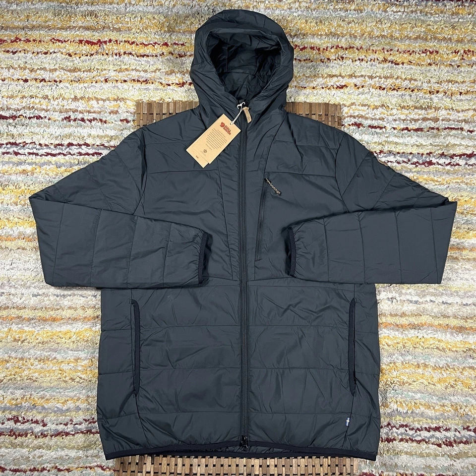 Chaqueta acolchada con capucha Fjallraven Fjällräven Keb negra para hombre XL NUEVA CON ETIQUETAS Foto 2 de 4