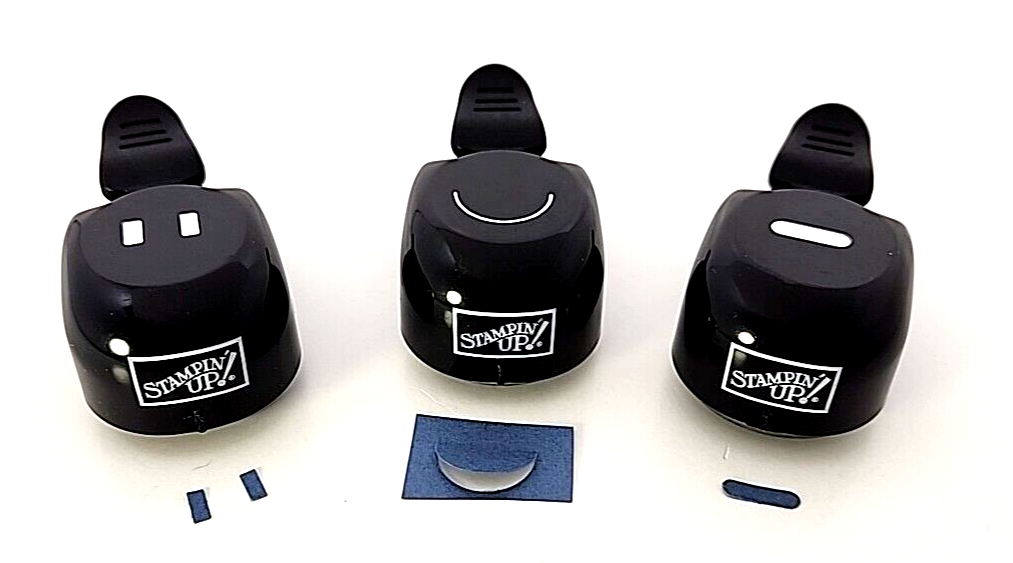 Stampin Up Small Punches Double Rectangle Horizontal Slot Half Moon