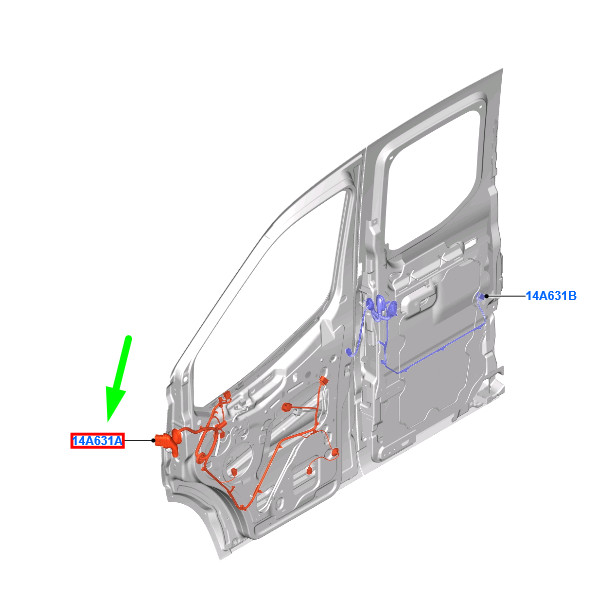 FORD TRANSIT MK4 Front Left Door Jumper Wire Assy LHD 2302204 NEW 
