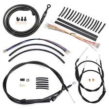 14'' Extended Throttle Idle Brake Line Cable Kit for Softail Standard 2007-2010