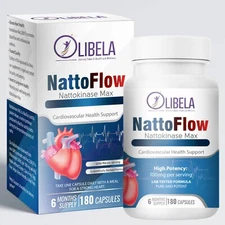 Nattokinase 2000FU 180 Capsules Cardiovascular Health Blood Flow Vegan
