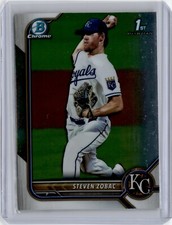 2022 Bowman Draft Chrome Steven Zobac Prospects 1st RC #BDC-101 Royals