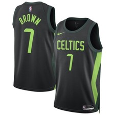 Boston Celtics Jaylen Brown #7 Nike Black NBA Swingman Jersey City Edition