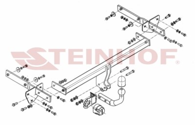 STEINHOF M-098 Gancio traino adatti per MERCEDES-BENZ Classe A, Classe B