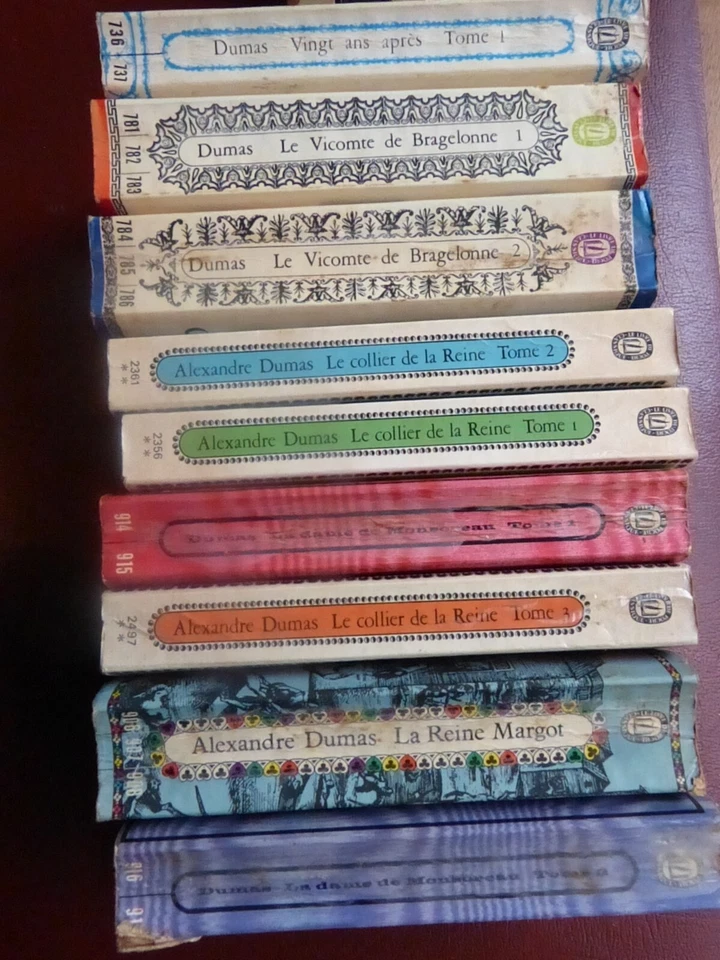 Destockage Alexandre Dumas Lot 9 romans livres de poche anciens - Photo 2/4