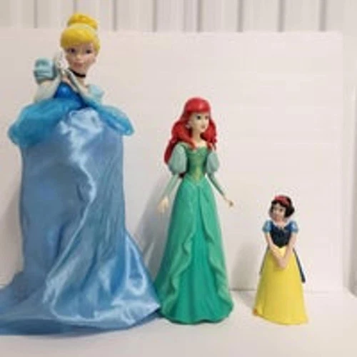 Disney Princess Piggy Bank Lot of 3 Ariel Cinderella Snow White