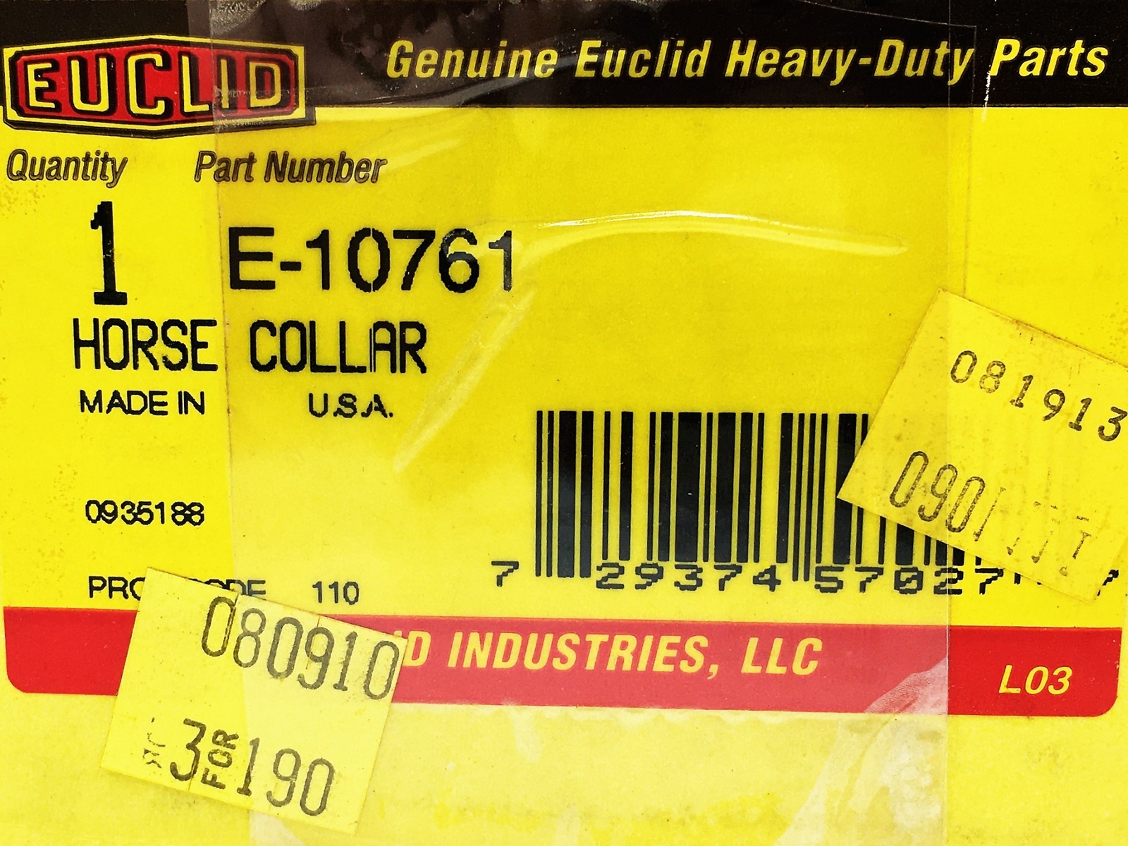 Euclid Horse Collar E10761 NOS eBay