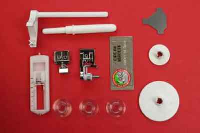 Zubehörset für Elna 150 und 160 eXplore / Janome FD216 komplett # 508870101 (12-