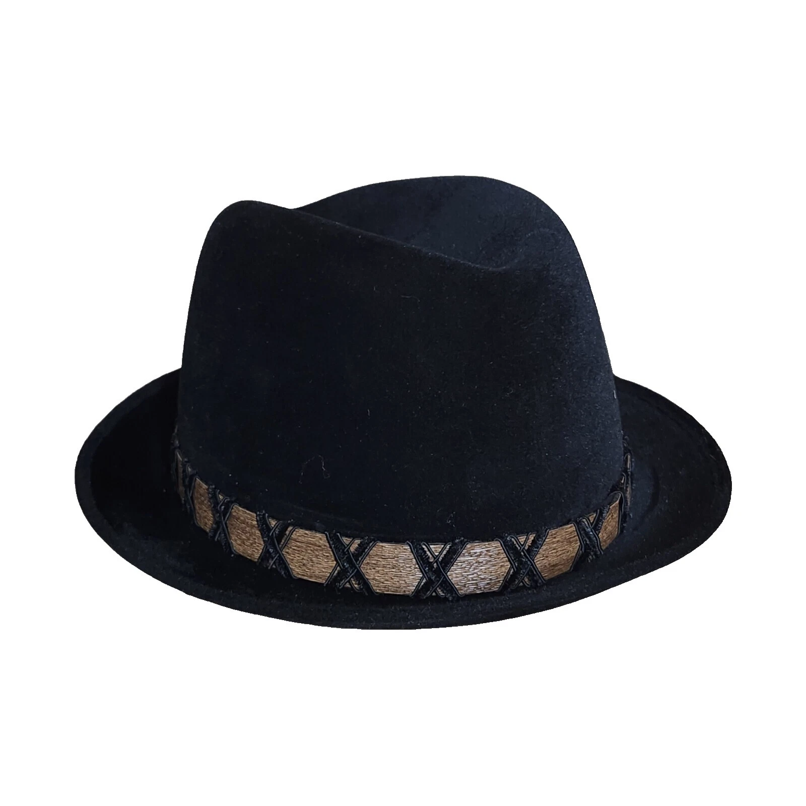 Sombreros vintage de Terciopelo Negro para Hombres