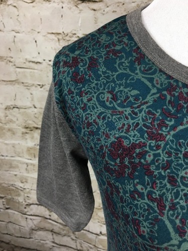 LuLaRoe Julia Dress Size XS Floral With aqua Undertones - Picture 2 of 5