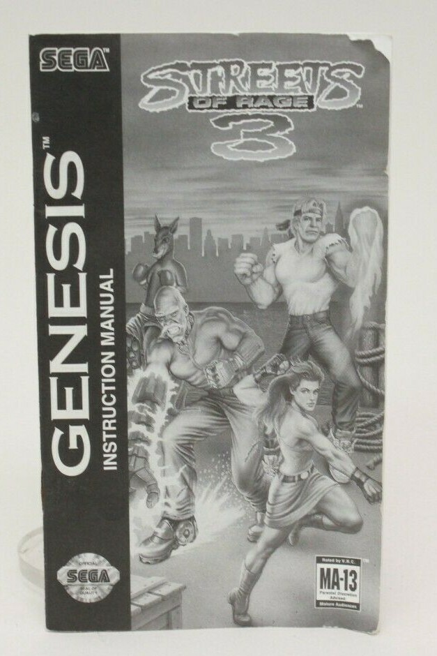 Streets of Rage 3 (Sega Genesis) Complete In Box CIB Tested and