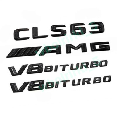 Für Mercedes Benz CLS63 AMG V8 BITURBO Embleme Aufkleber Logo Badge Auto NEW