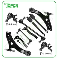 10x Front Suspension Control Arms Ball Joints Tie Rod For 2002-2012 Toyota Camry