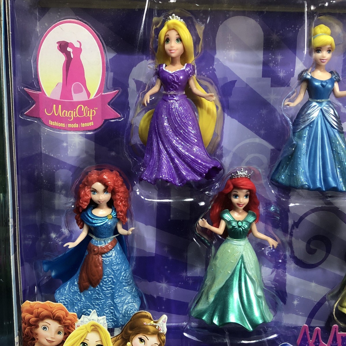 Matel DISNEY Princess Magic Clip 8 with Ana&Belle, Merida, Anna