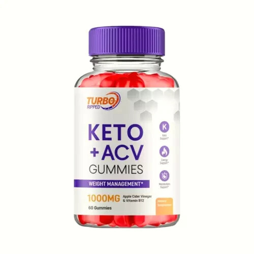 Turbo Ripped Keto ACV Gummies Supports Weight Loss & Energy - 60 Gummies