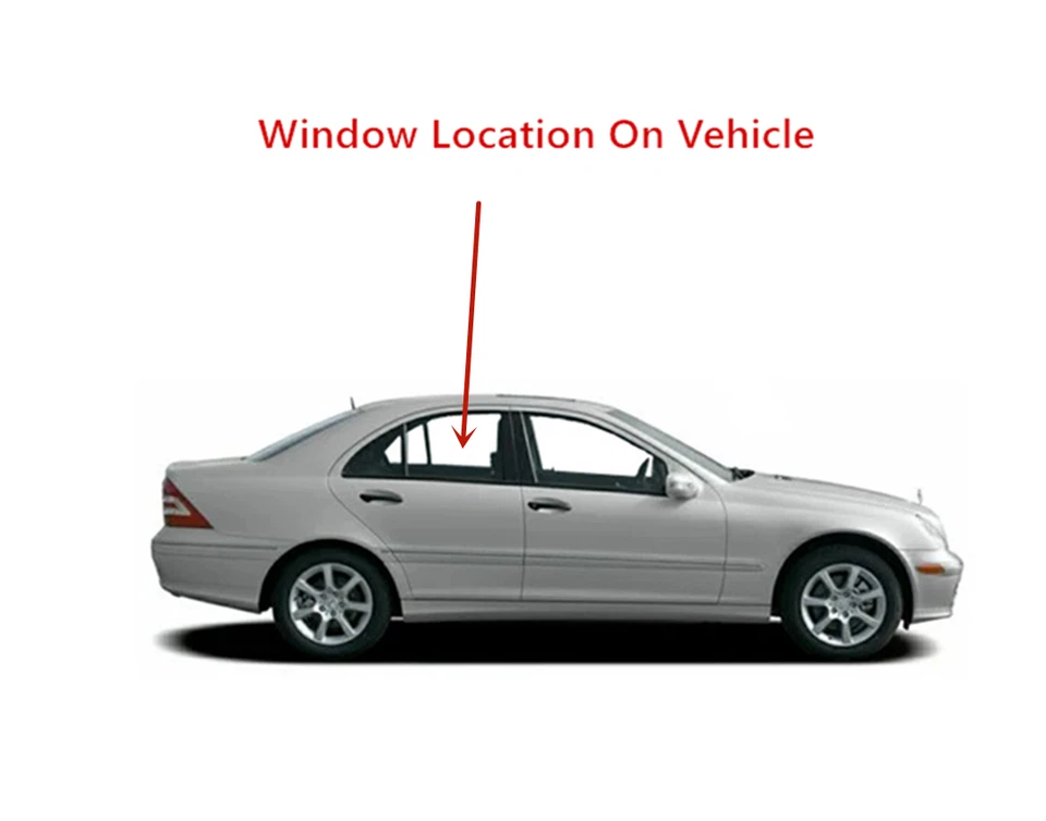 Se adapta a Benz C230 C240 C320 C32AMG 4 puertas sedán pasajero puerta trasera derecha ventana vidrio Foto 4 de 4