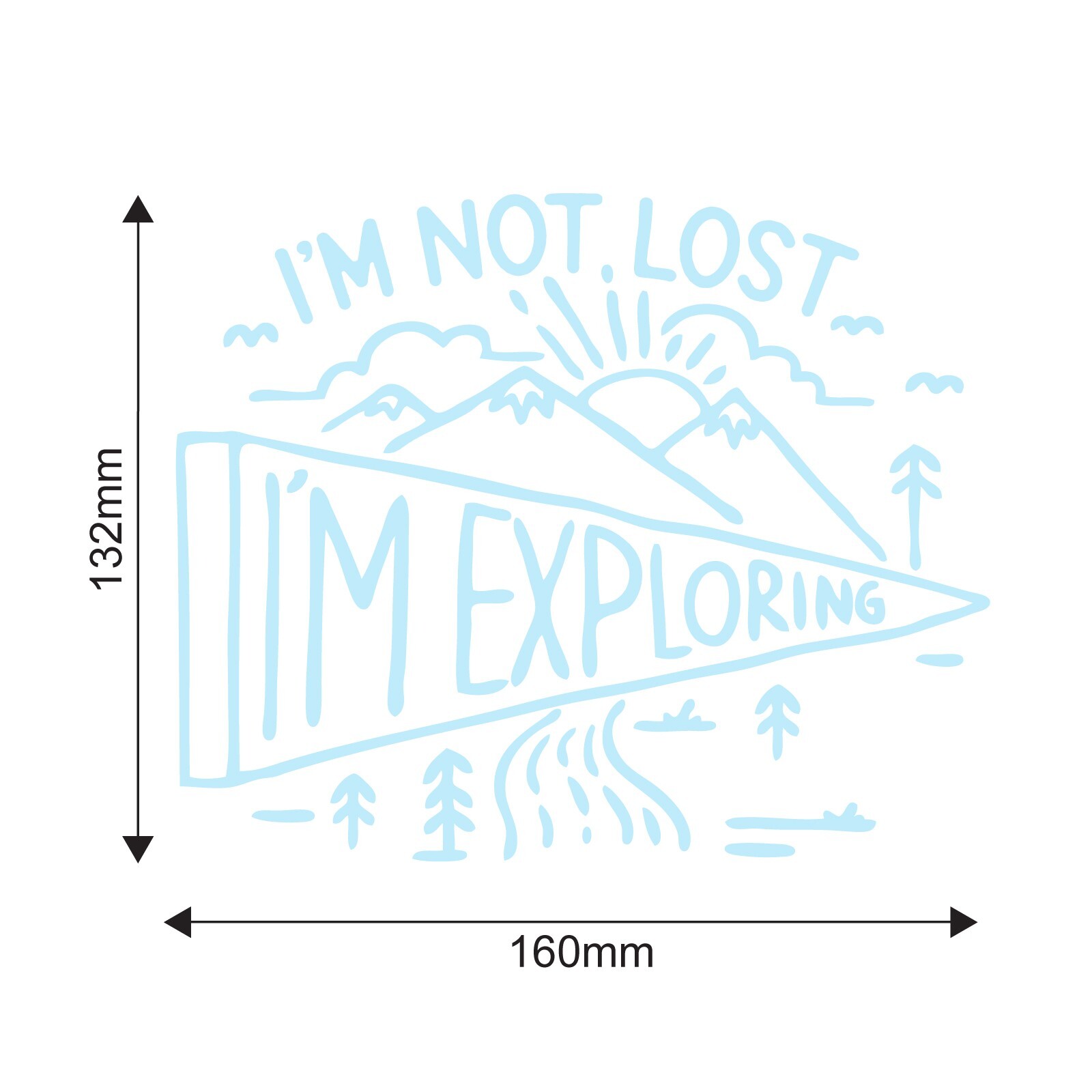 I'm Not Lost I'm Exploring Funny Camper Van Sticker, Motorhome Caravan