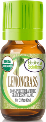 Organic Lemongrass Essential Oil (100% Pure - USDA Certified Organic)