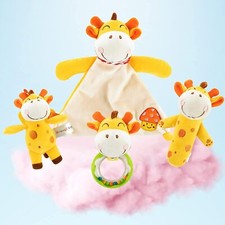 4pc Soft Baby Rattle for Newborns, Shaker  Teether Toys for Kids