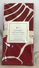 Pottery Barn Baby Harlington Red Pink Floral Crib Sheet NWT NLA