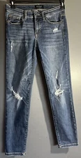 Judy Blue Womens 5/27 Relaxed Fit  Distressed Jeans JB8289DK