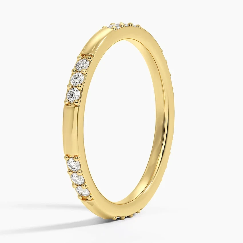 14k Solid Gold Diamond Eternity Ring, Diamond Stacking Ring, Lab Created Diamond - Image 2 of 2
