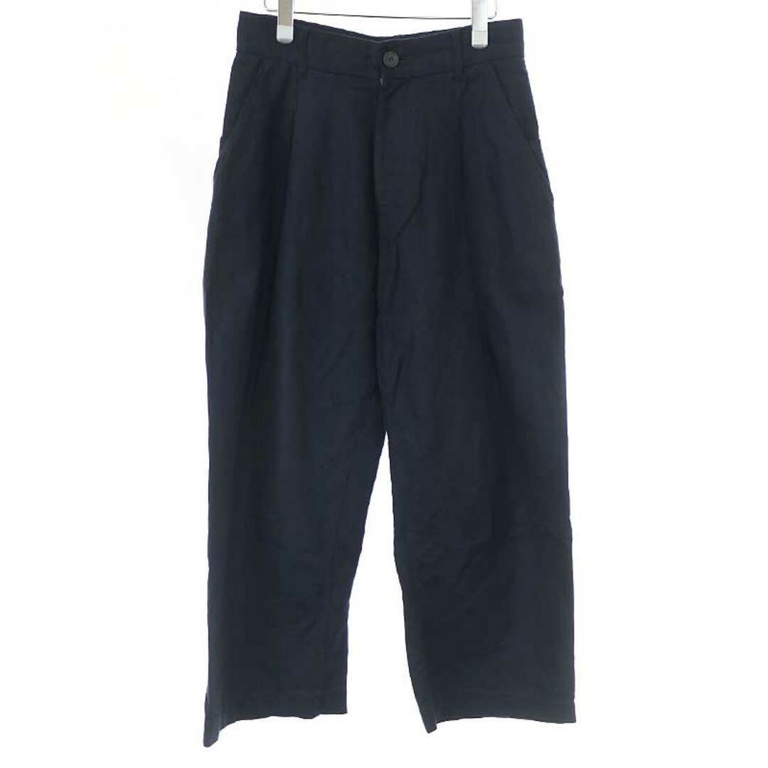 STUDIO NICHOLSON NICOLSON BLAKE COTTON LINEN VOLUME PANTS DARK 