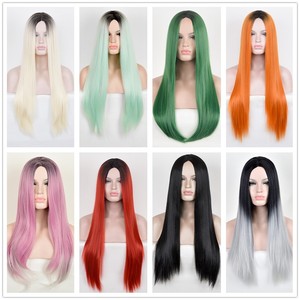 Details About Kylie Jenner Wigs Makeup Long Straight Hair Head Central Parting Drag Queen Wigs