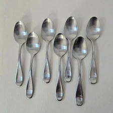 Oneida Satin Voss Solid Teaspoon Stainless Flatware Lot of 7 ZZ-15