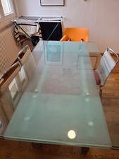 Tavolo in cristallo con 3 sedie