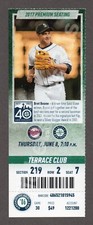 2017 Seattle Mariners vs Minnesota Twins 6/8 MINT CLUB Ticket BRET BOONE