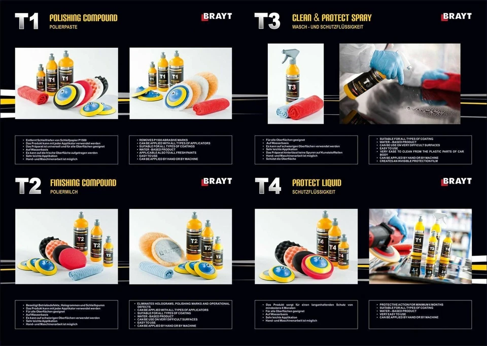 1Kg POLITUR POLIERPASTE BRAYT TROTON T1 STRONG AUTOPOLITUR POLISHING COMPOUND  - Bild 4 von 4