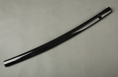 Shiny Black Lacquered Wooden Saya Sheath For Japanese Samurai Katana Sword - Picture 2 of 5