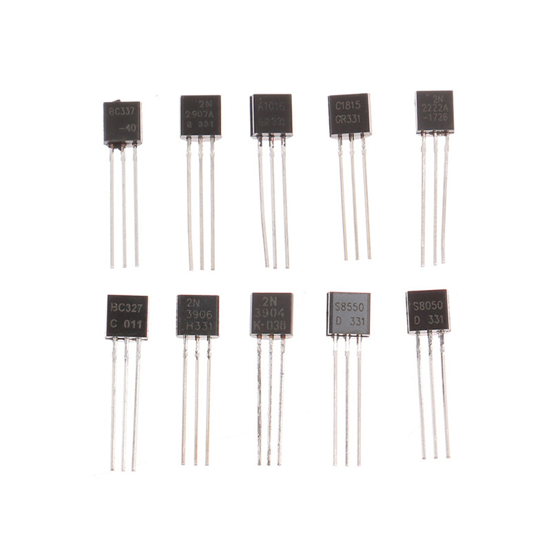 200pcs 10 Values BC327 BC337 2N2222 2N2907 2N3906 S8050 Transistors kit