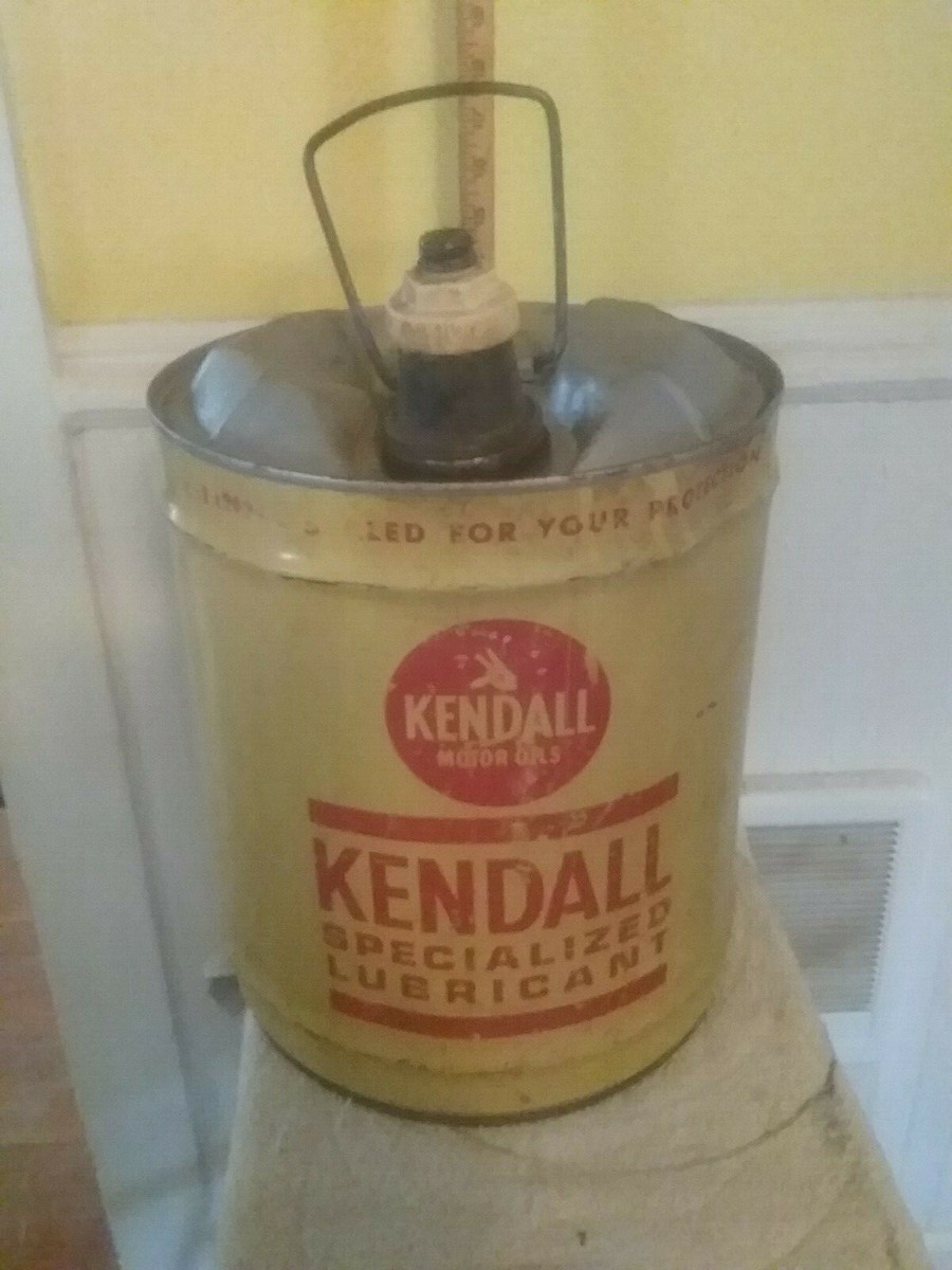 VINTAGE Kendall Specialized Lubricant, 5 Gallon Empty Oil