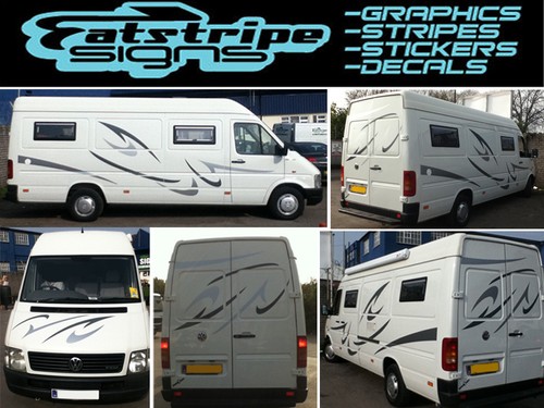 10m STRISCE VINILE MOTORHOME ADESIVI GRAFICI DECALCOMANIE - Foto 10
